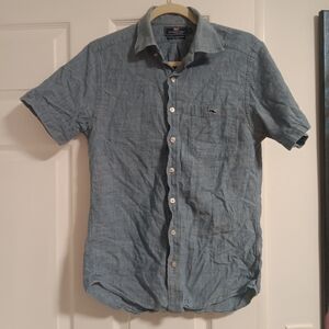 Vineyard Vines Cotton Men's Blue Button Down Collared Shirt Tucker Slim Fit Top